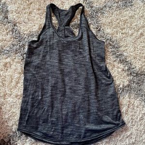 lululemon dark gray heathered racerback tank, sz 2